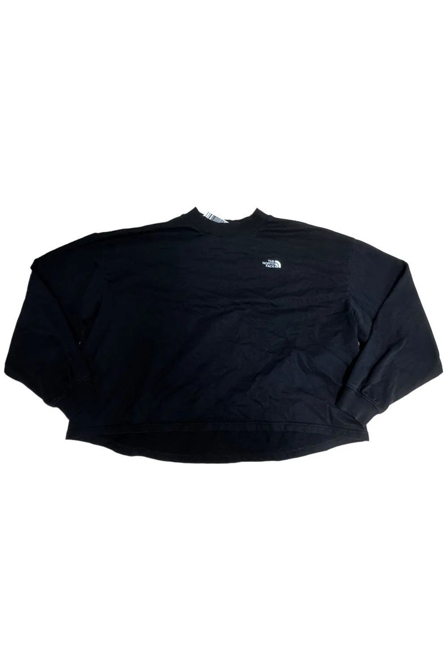 The North Face Women's Simple Logo Crew Long Sleeve Black - Regular